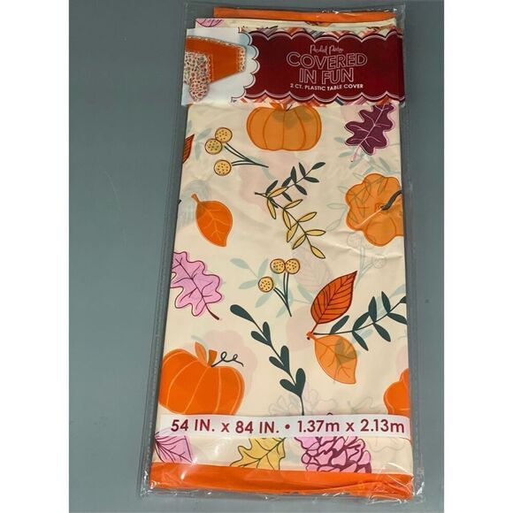 Packed Party Harvest Good Times 84" x 54" Disposable Tablecloth 2pk Thanksgiving - Picture 3 of 3